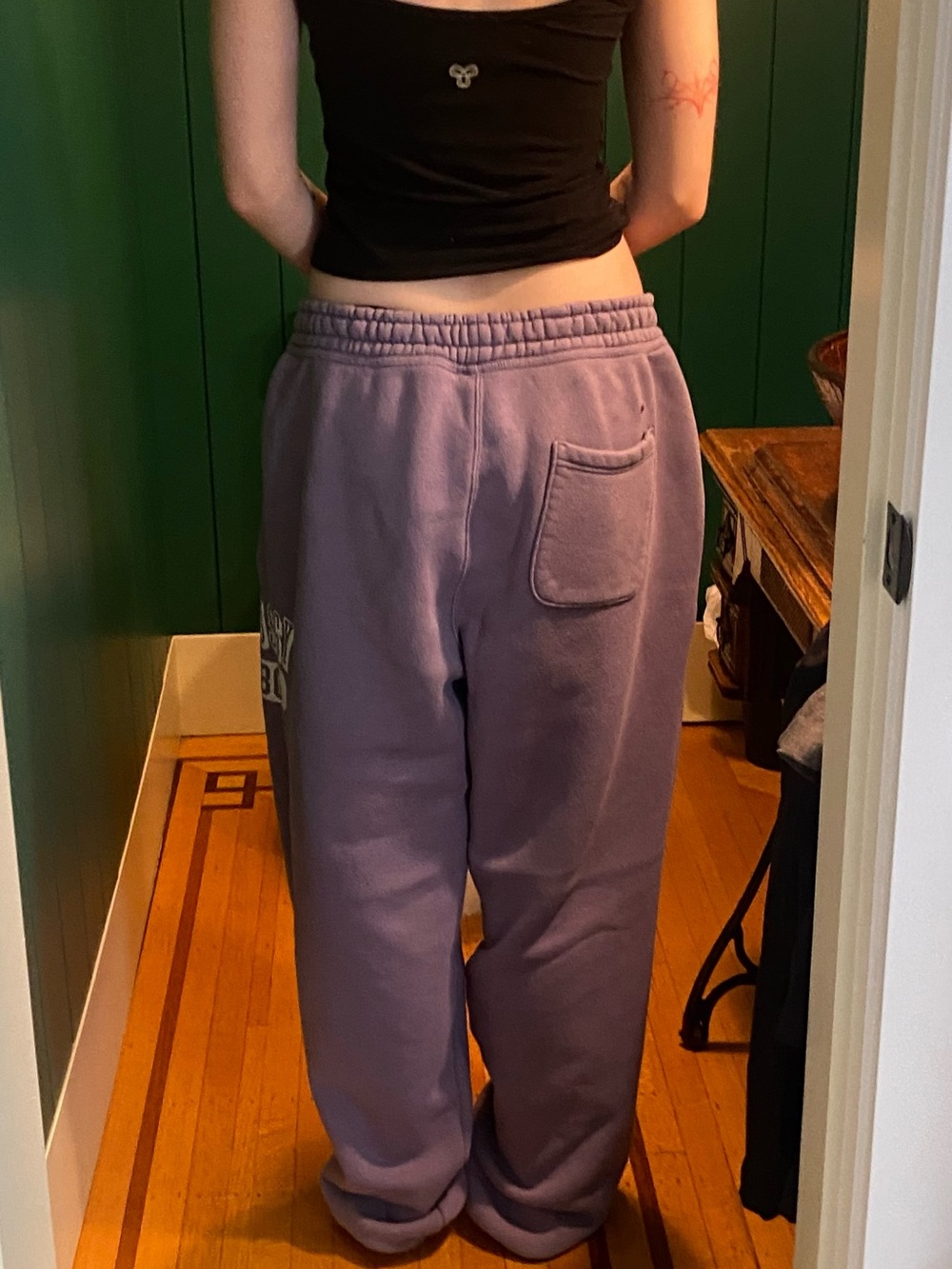 unisex stussy purple sweatpants - Picture 2 of 2